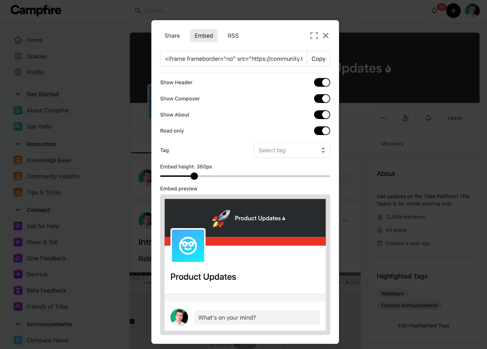Bettermode feature 