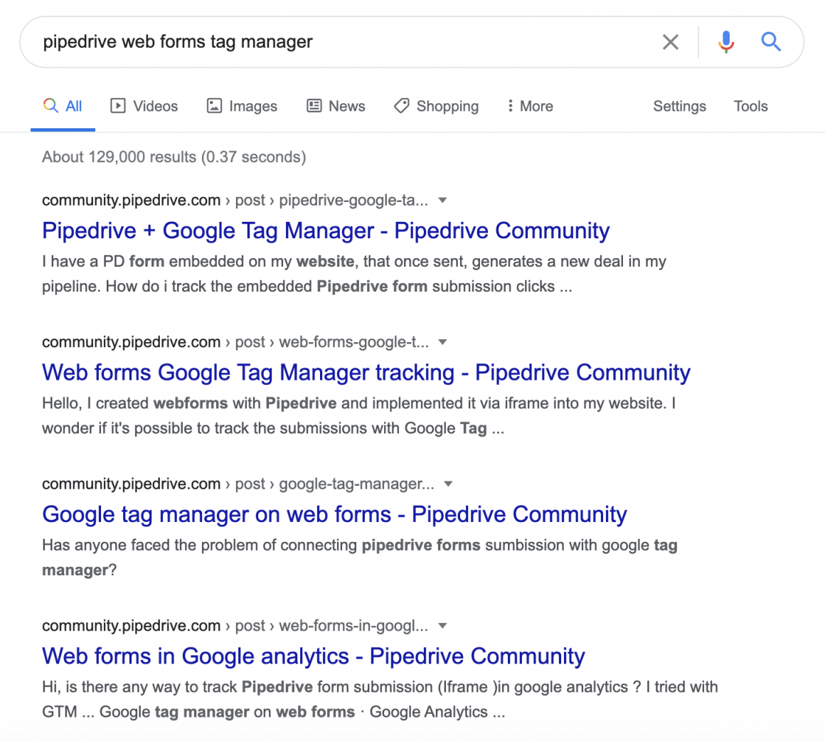 Pipedrive community content