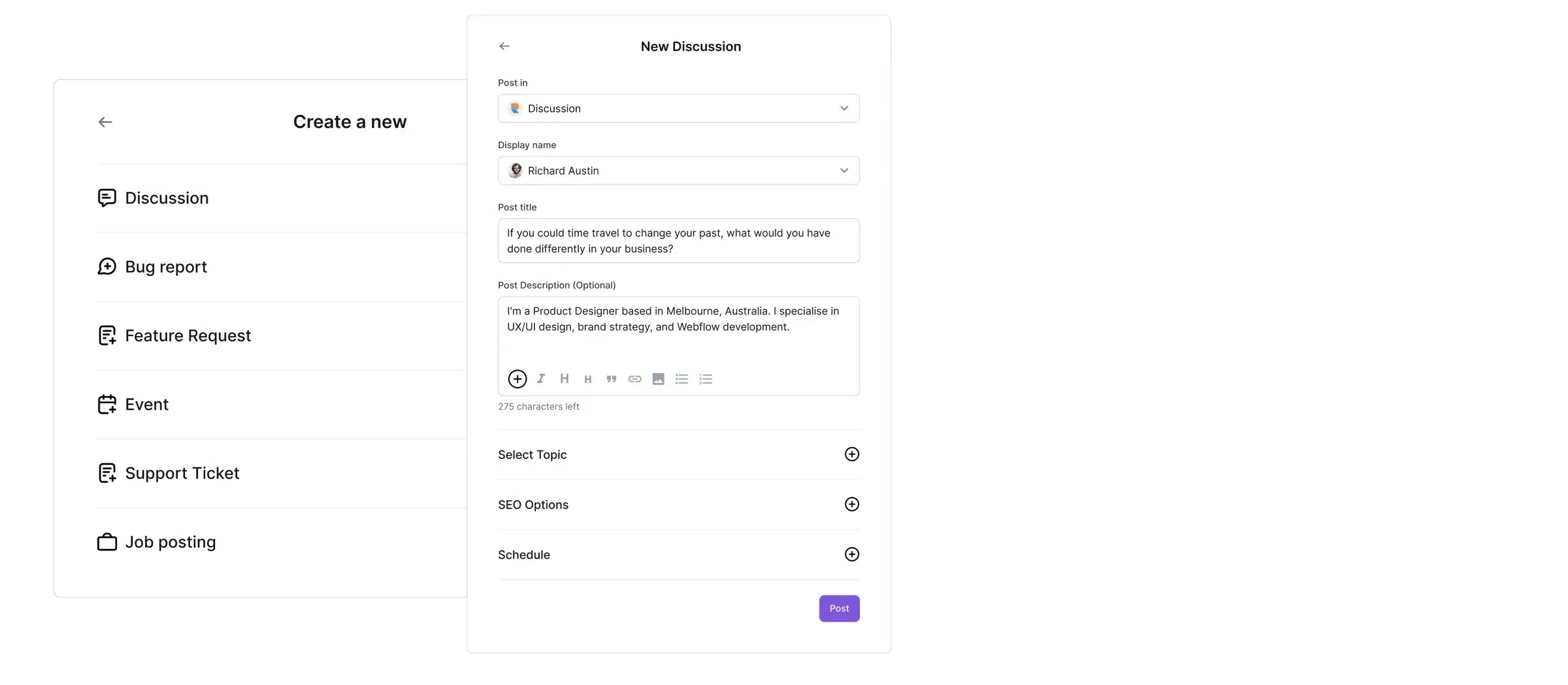 Dashboard mockup