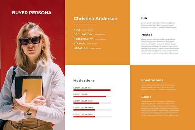 Buyer persona infographics with photo