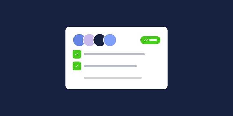 Illustration of members and an onboarding checklist, for the post: Customer Engagement Solutions: A Comprehensive Guide for B2B SaaS