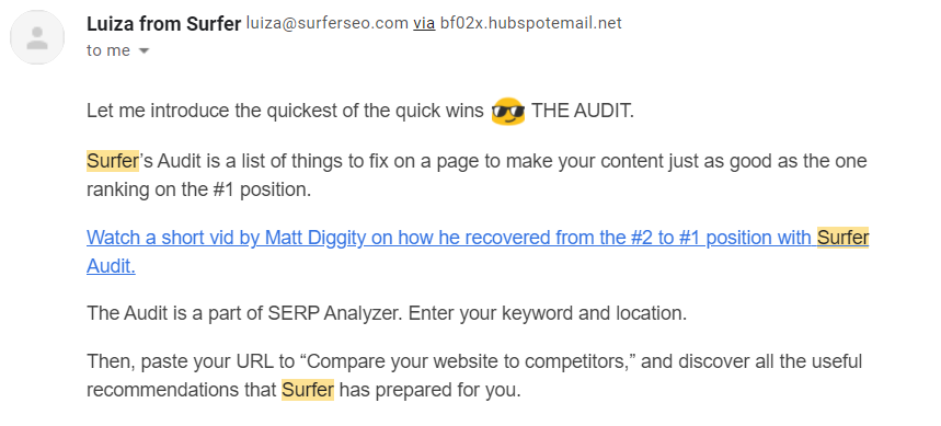 Onboarding email