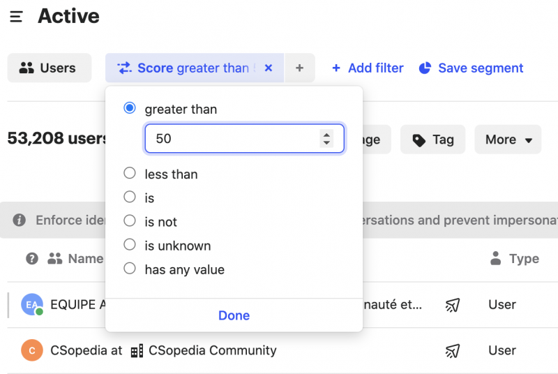 Intercom data sync with Bettermode