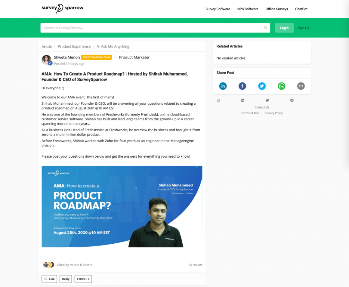 SurveySparrow AMA