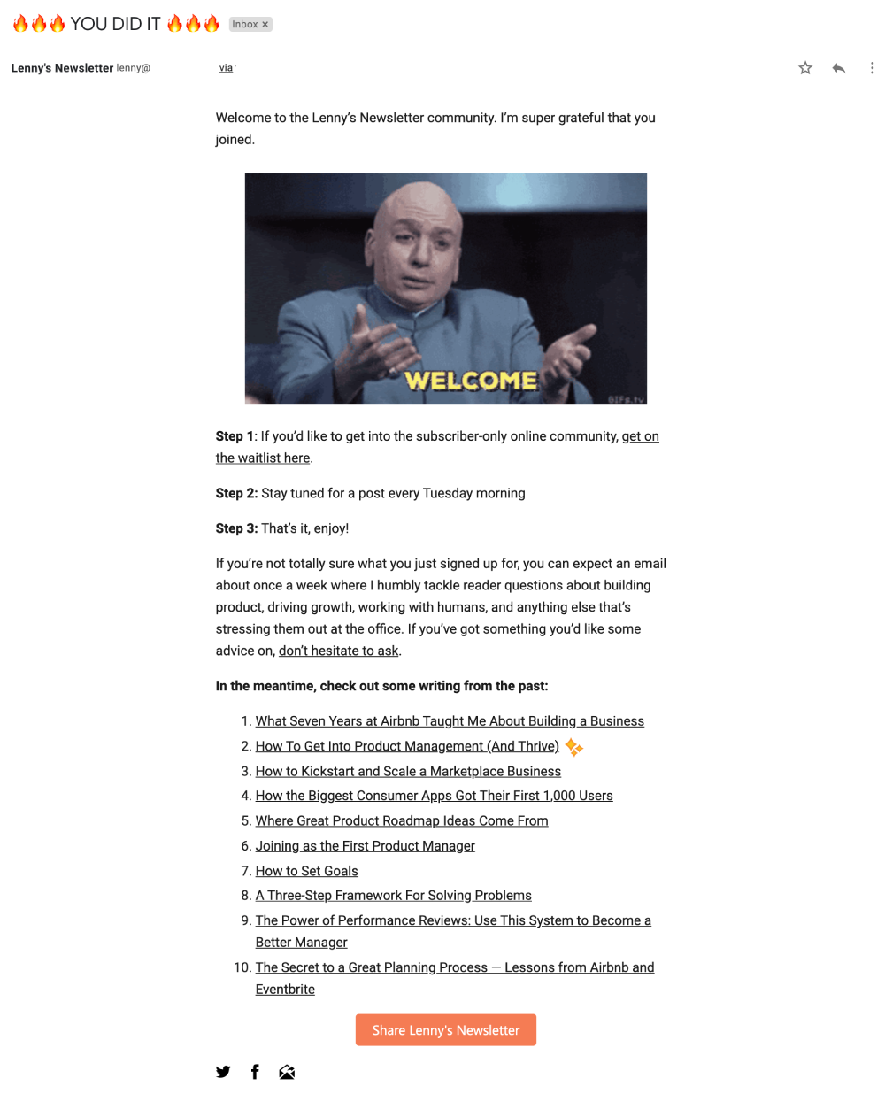 Lenny's newsletter community
