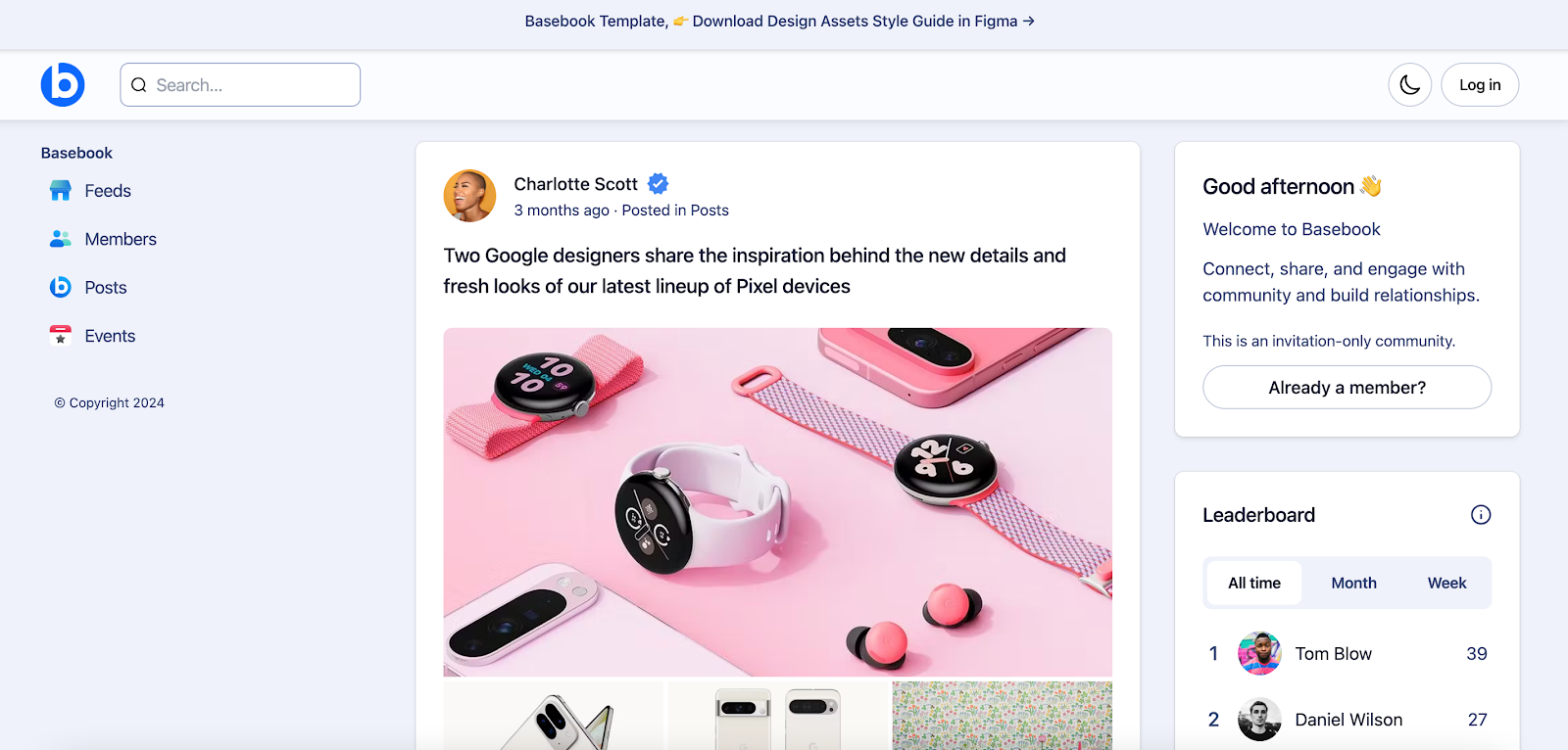 Basebook – a community platform similar to Facebook