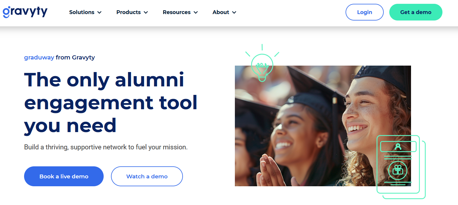 Graduway by Gravyty user interface