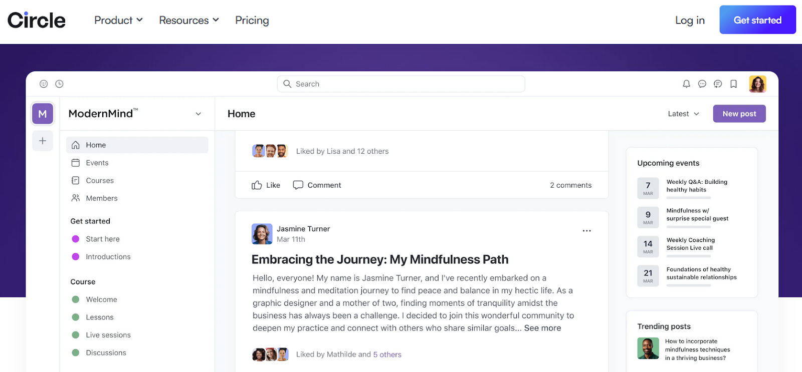 Circle.so community page