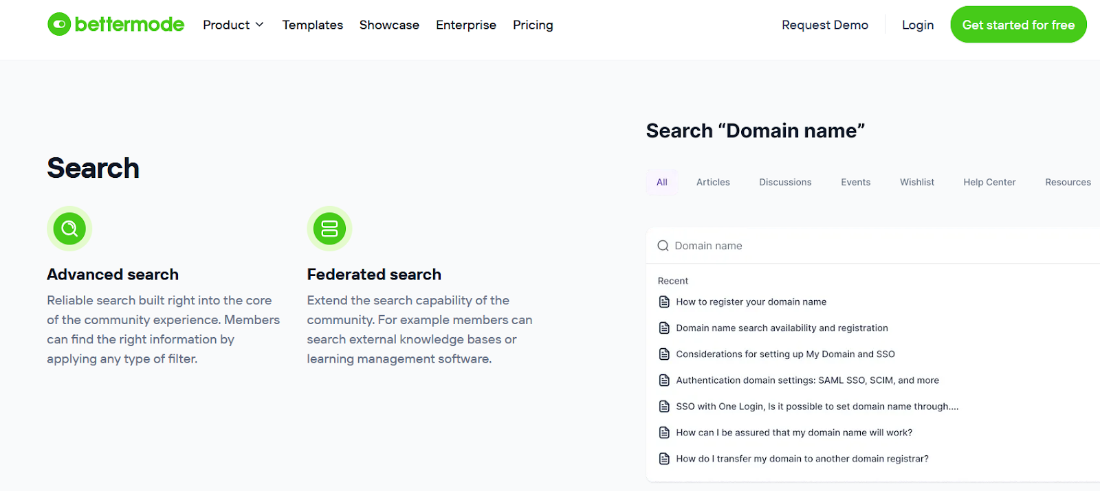Bettermode's search functionality