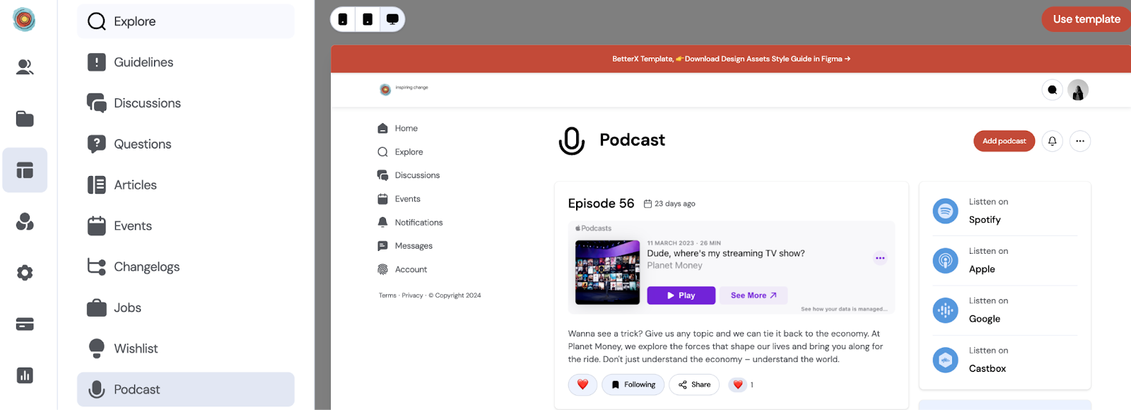 podcast on bettermode