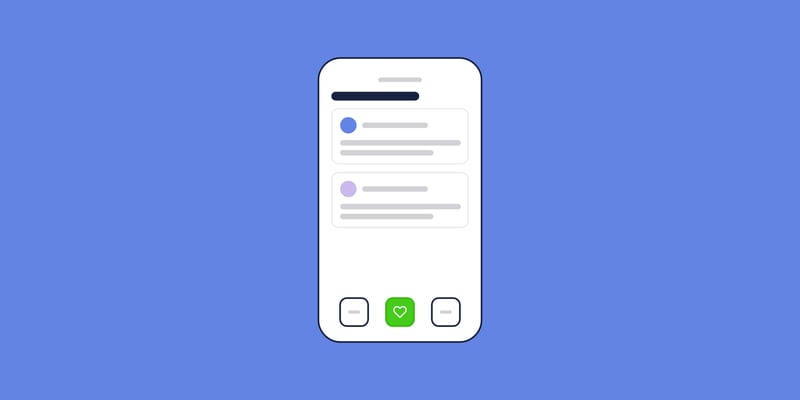 Illustration of a community feed on a phone, for the post: How to Create a Social Media Platform: Step-by-Step Guide (2026)