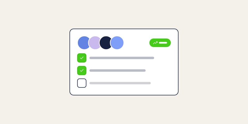 Illustration of members and an onboarding checklist, for the post: How to onboard community members: the first action, then the first 30 days