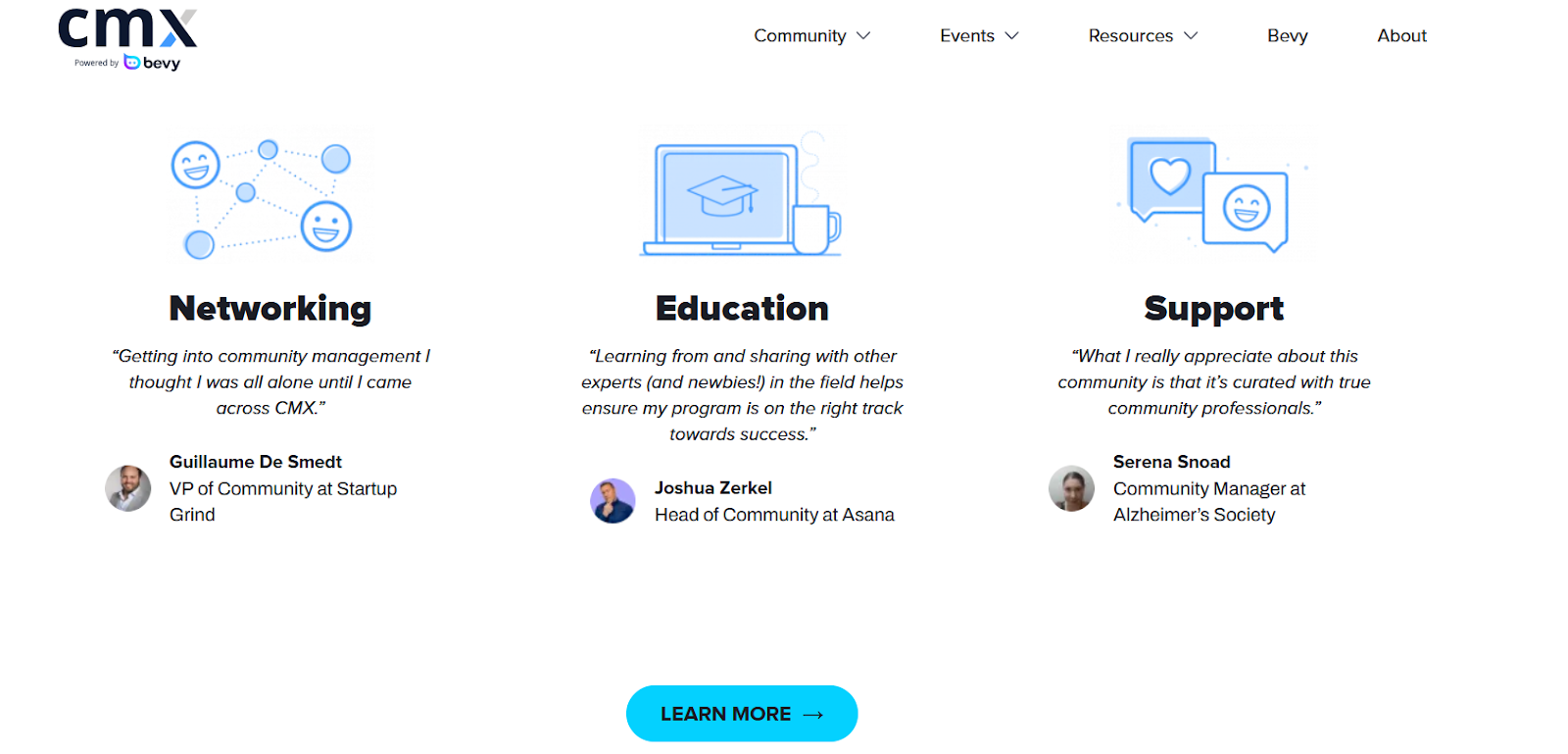 CMX hub homepage