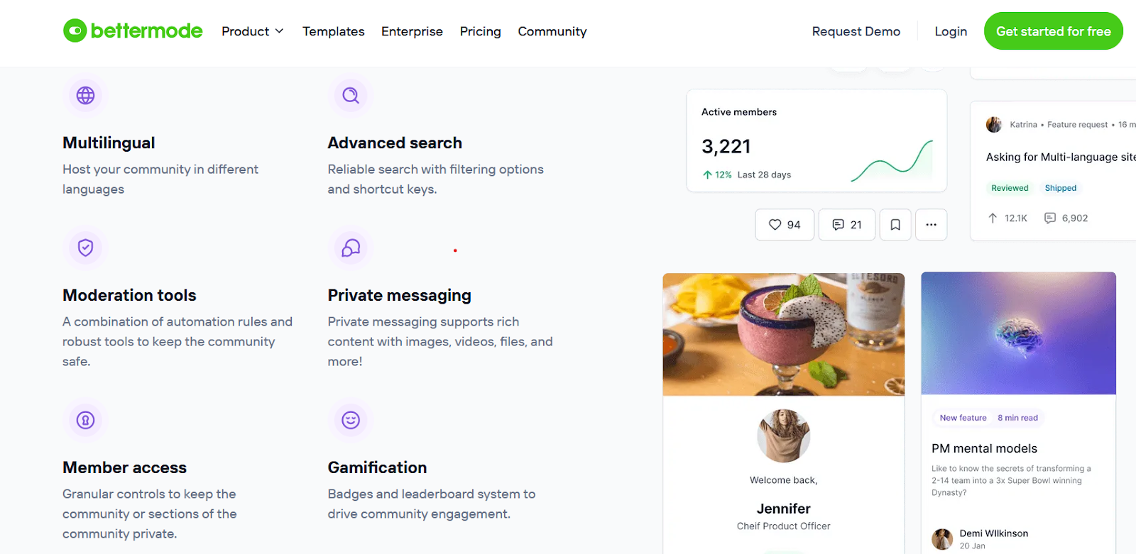 Bettermode features
