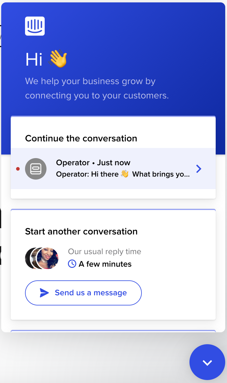 Waiting time communication using Intercom