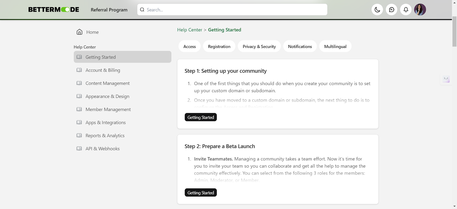 Bettermode referral program