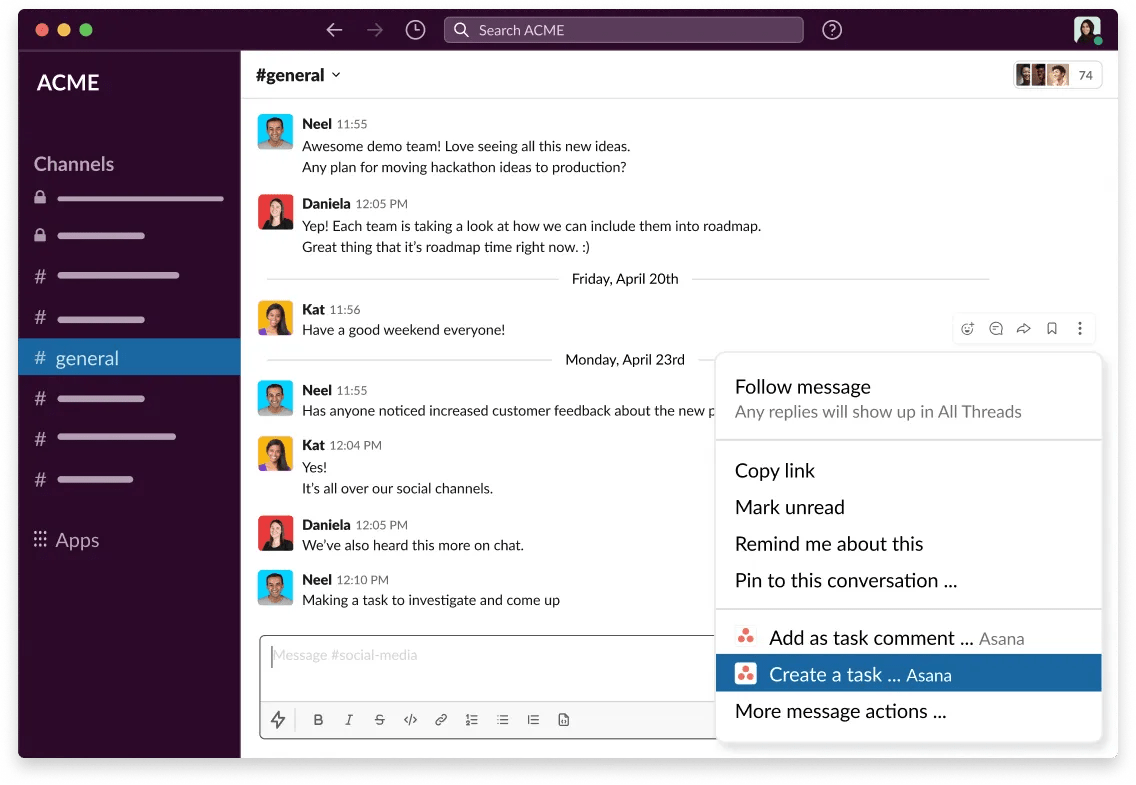 Slack + Asana • Asana