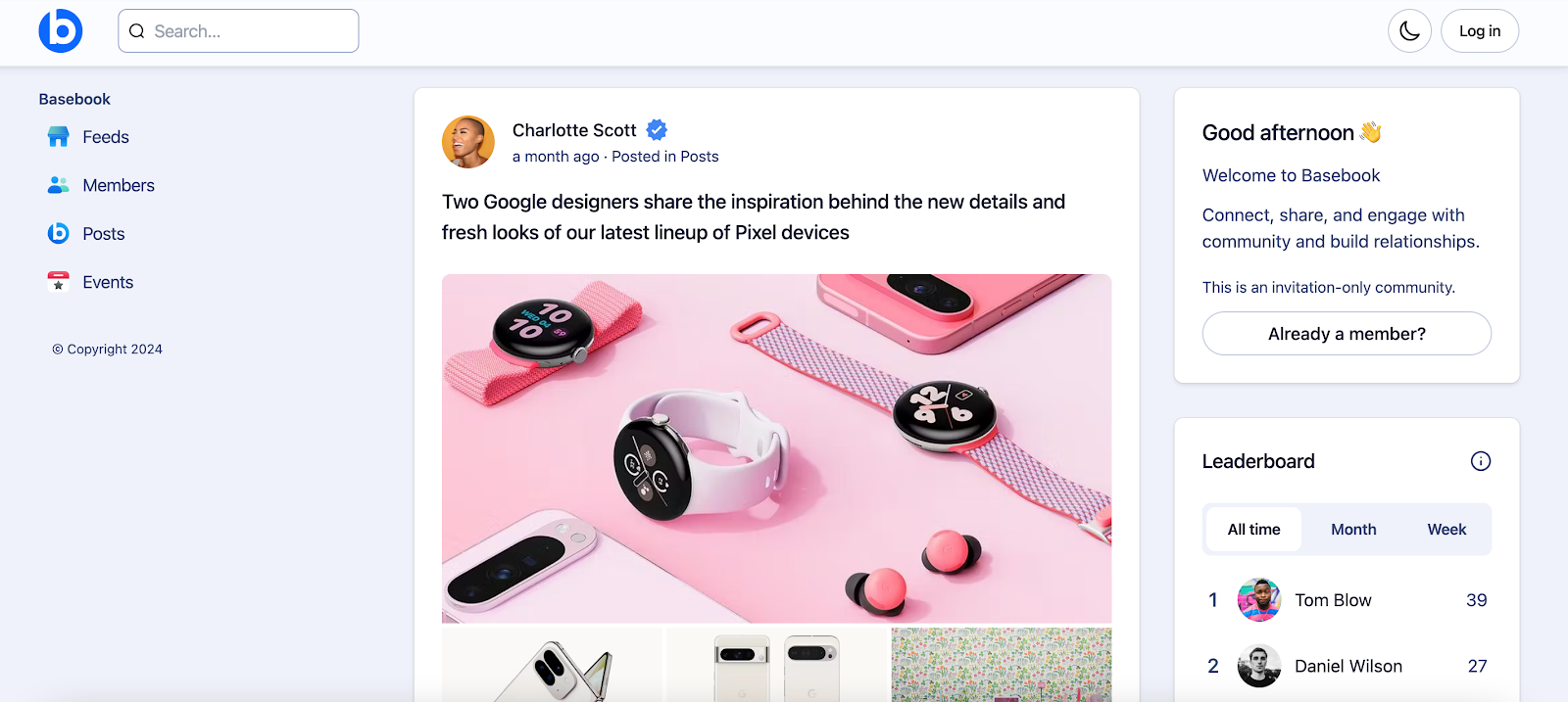Basebook template by Bettermode