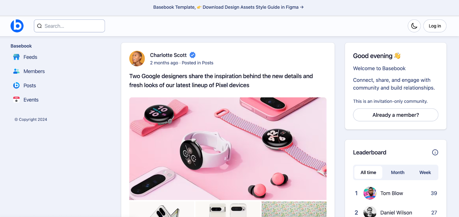 Bettermode Basebook template