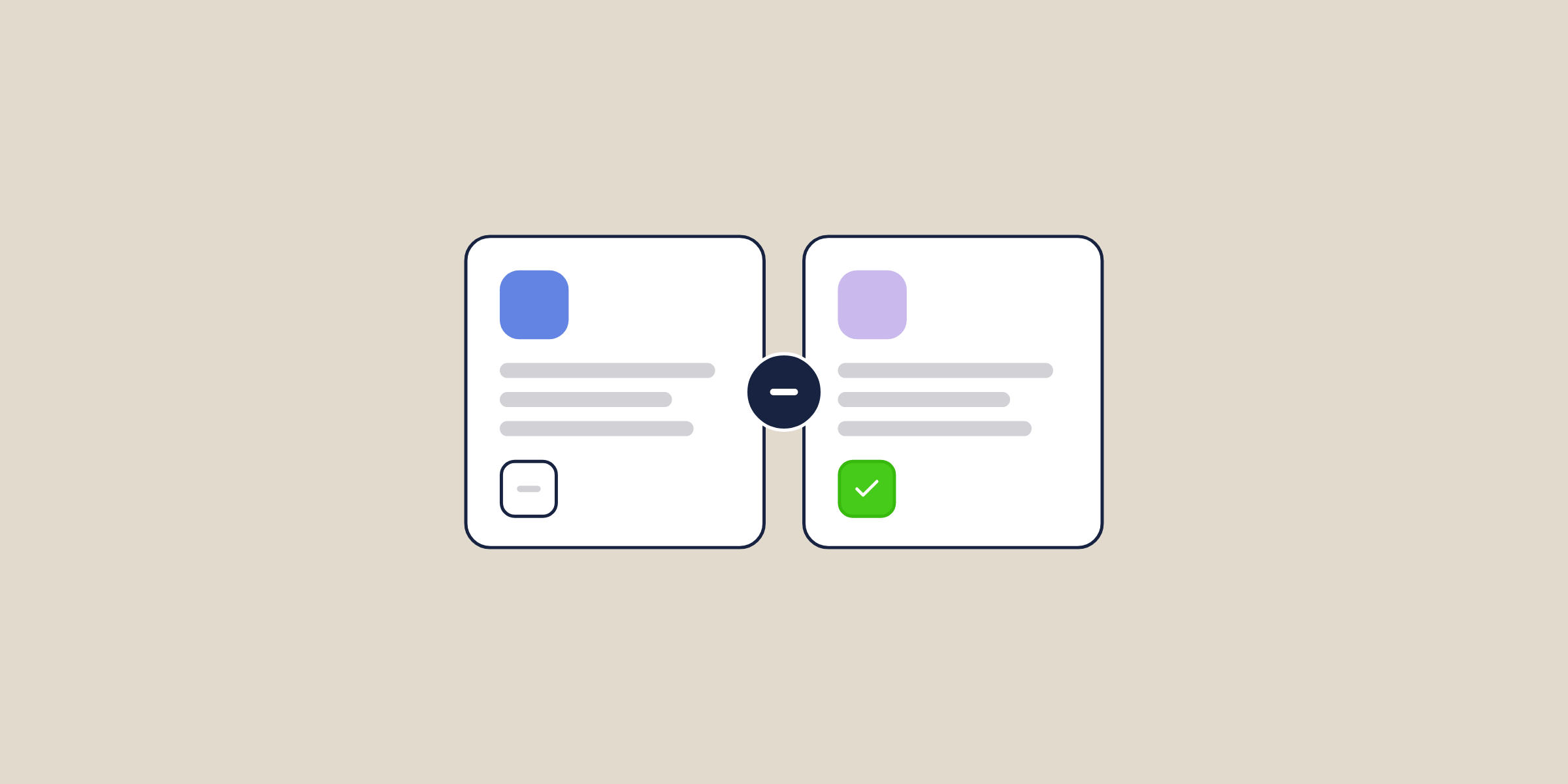 Illustration of two options side by side, one checked, for the post: Audience vs. Community for B2B SaaS: 7 Key Differences That Matter