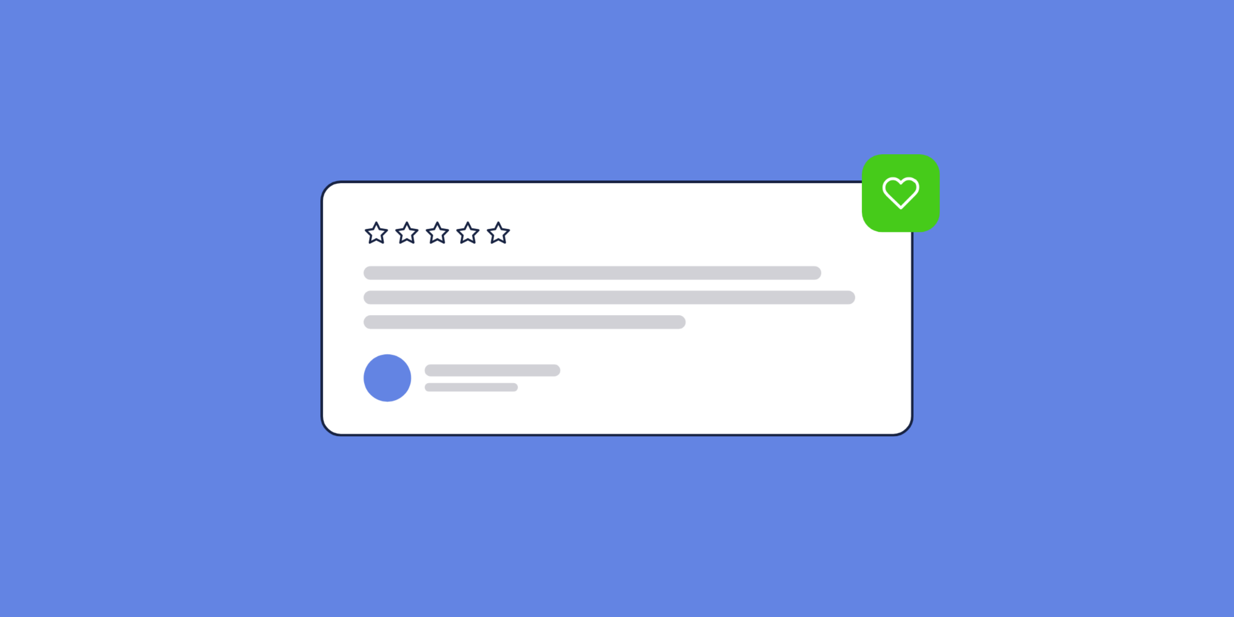 Illustration of a five-star customer review, for the post: Customer Feedback Collection for B2B SaaS: Methods and Best Practices
