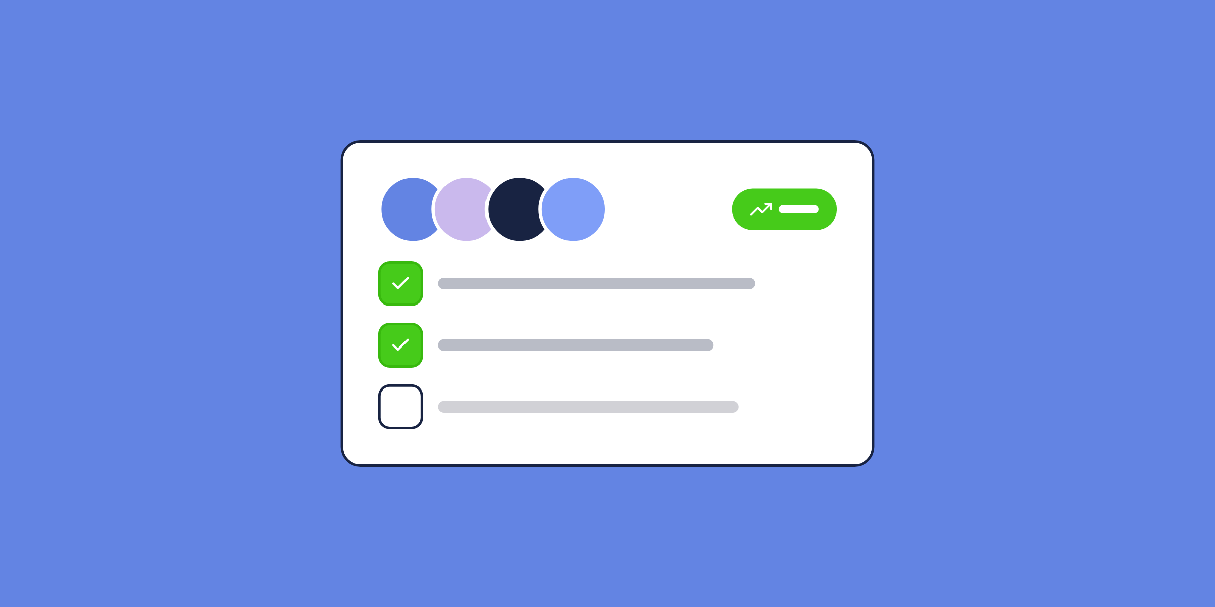 Illustration of members and an onboarding checklist, for the post: Customer Engagement Models: Choosing the Right Approach for Your SaaS