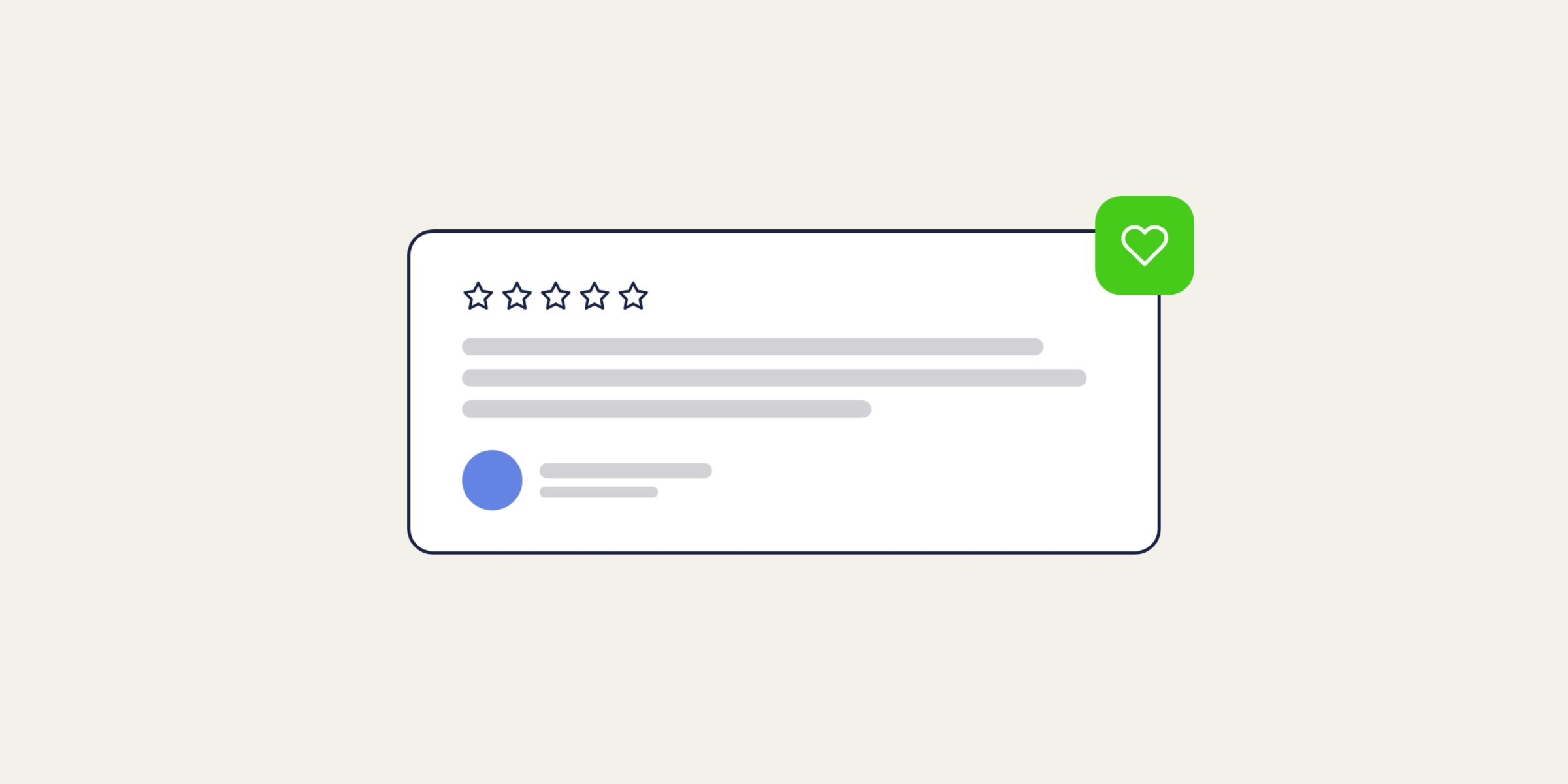 Illustration of a five-star customer review, for the post: Customer marketing: turning existing customers into a growth channel