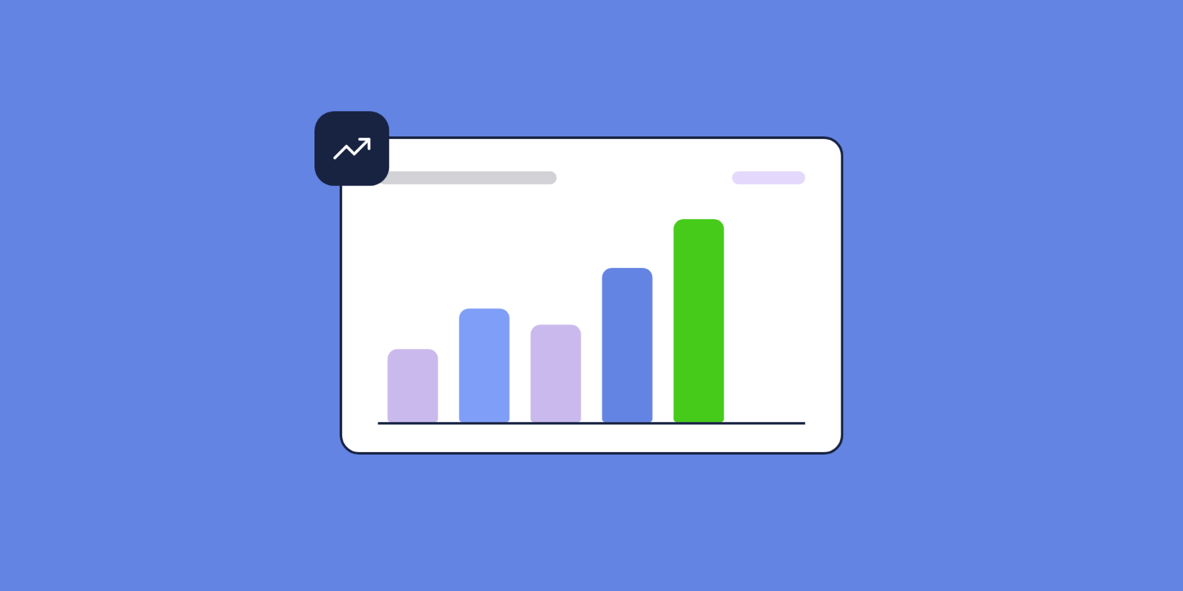 Illustration of a bar chart trending up, for the post: Community metrics: what to track, and how to report them