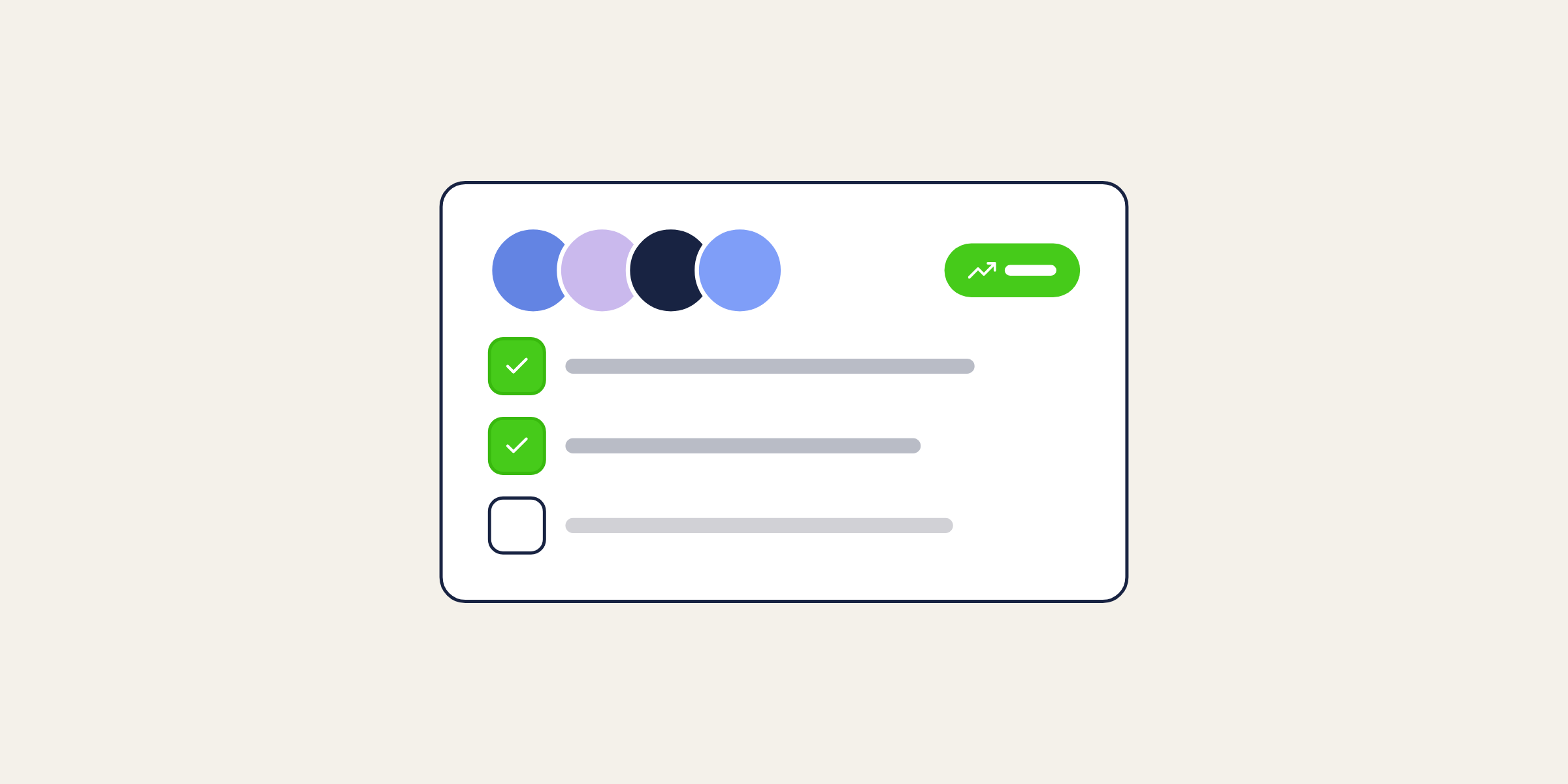 Illustration of members and an onboarding checklist, for the post: How to onboard community members: the first action, then the first 30 days