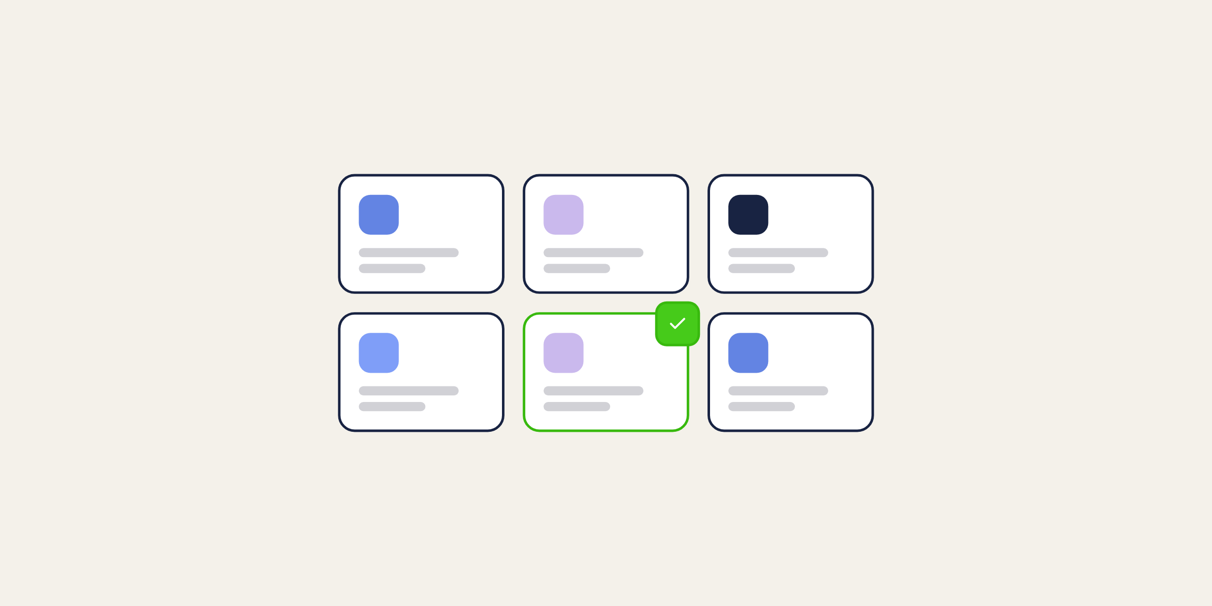 Illustration of a grid of tool cards with one picked, for the post: Private Community Platforms for B2B SaaS: When and How to Build Exclusive Spaces