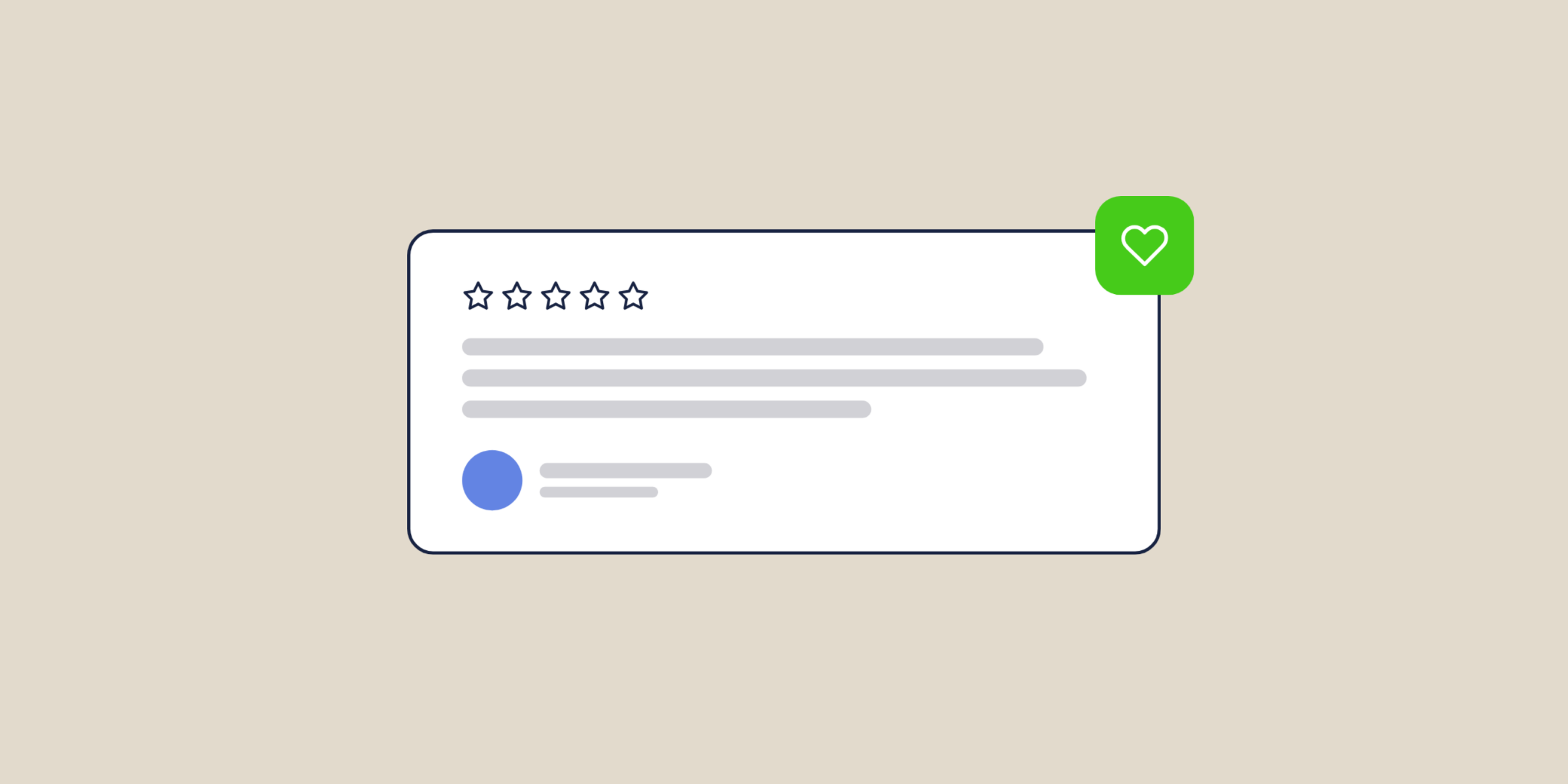 Illustration of a five-star customer review, for the post: Voice of the customer (VoC): methods, programs, and how to actually use it