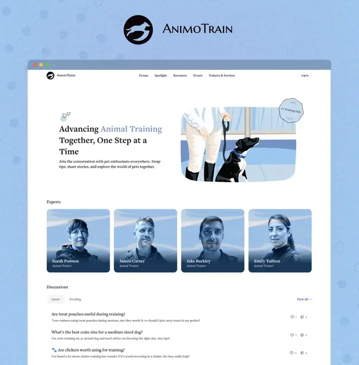 AnimoTrain community template, cover preview