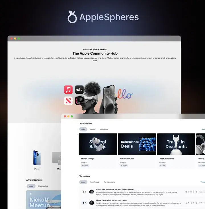 AppleSpheres community template, cover preview