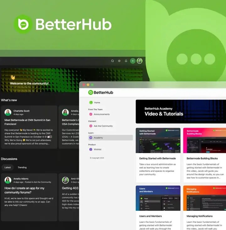 BetterHub community template, cover preview