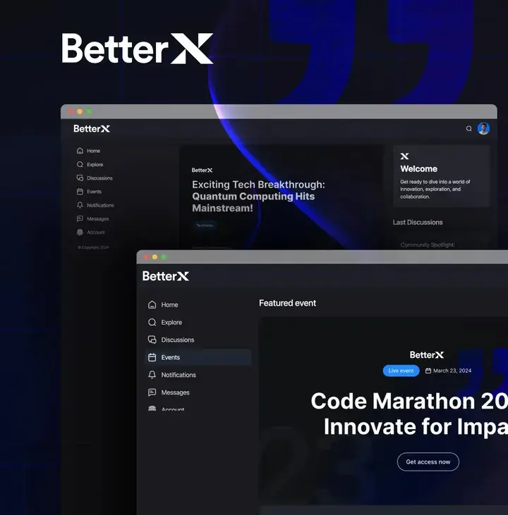 BetterX community template, cover preview