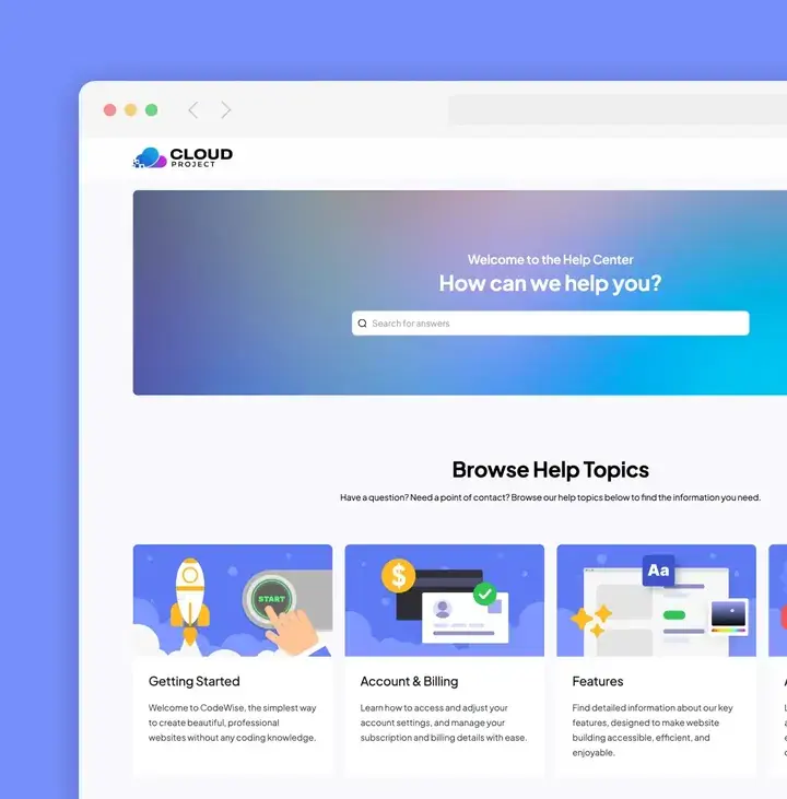 Cloud Project community template, cover preview