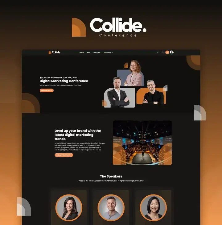Collide community template, cover preview
