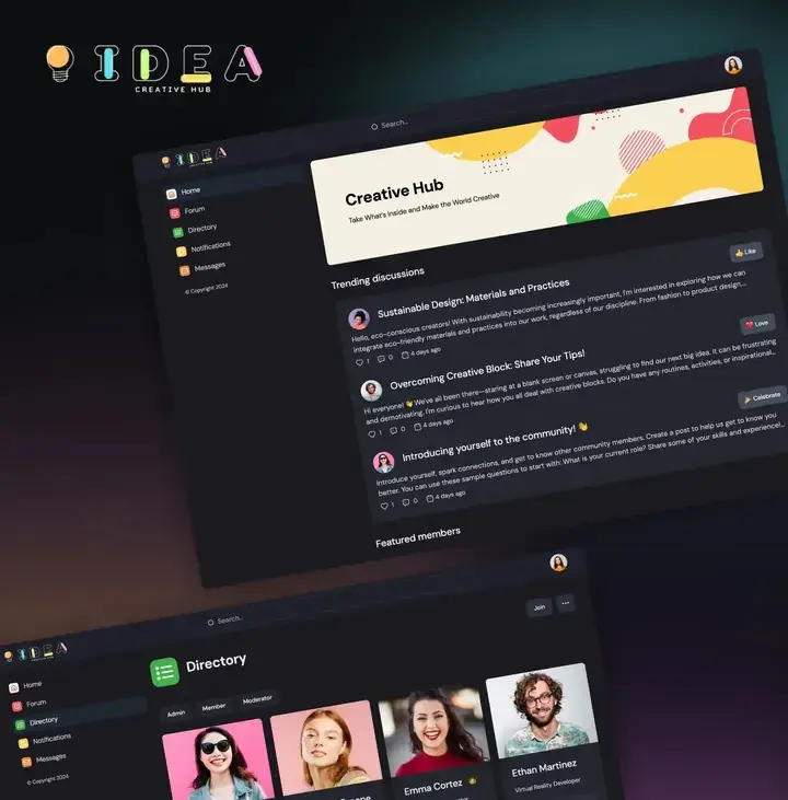 CreativeHub community template, cover preview