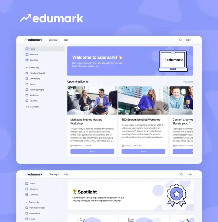 Edumark community template, cover preview