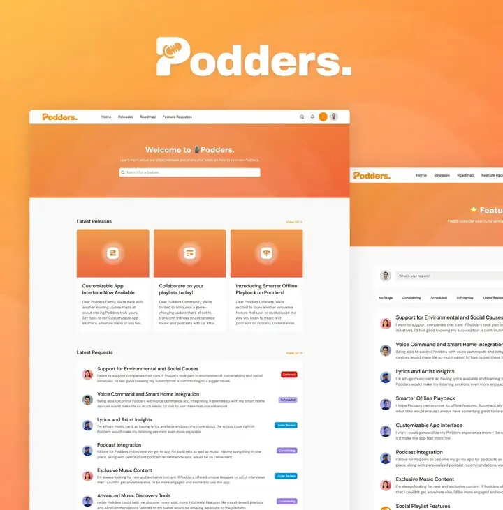 Podders community template, cover preview
