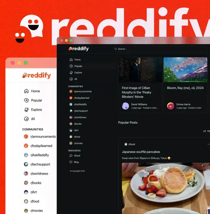 Reddify community template, cover preview