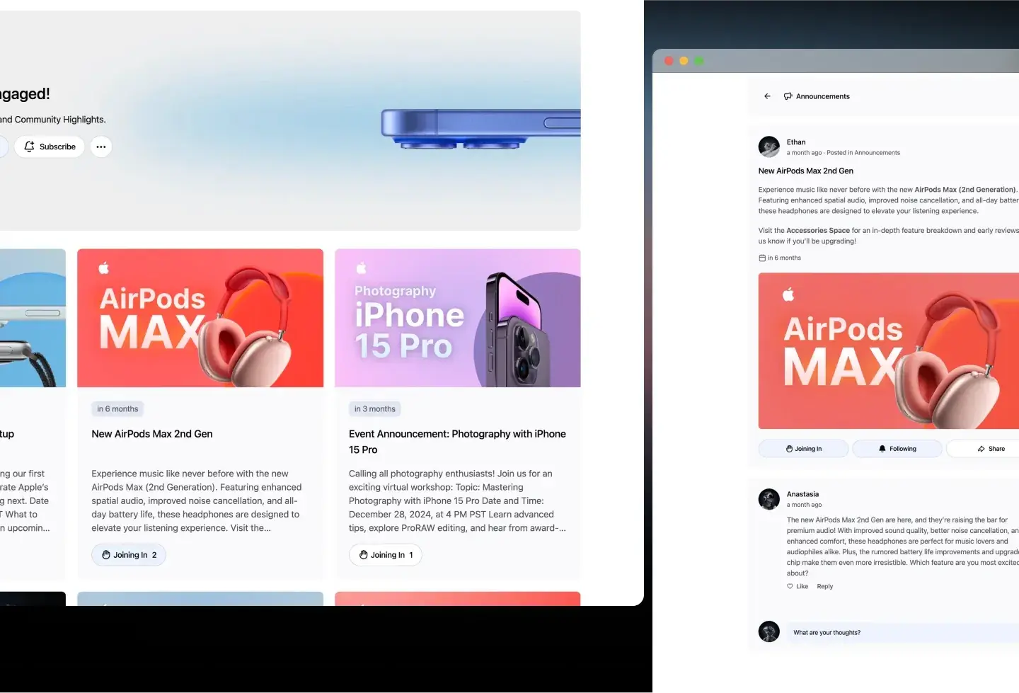 AppleSpheres template: news