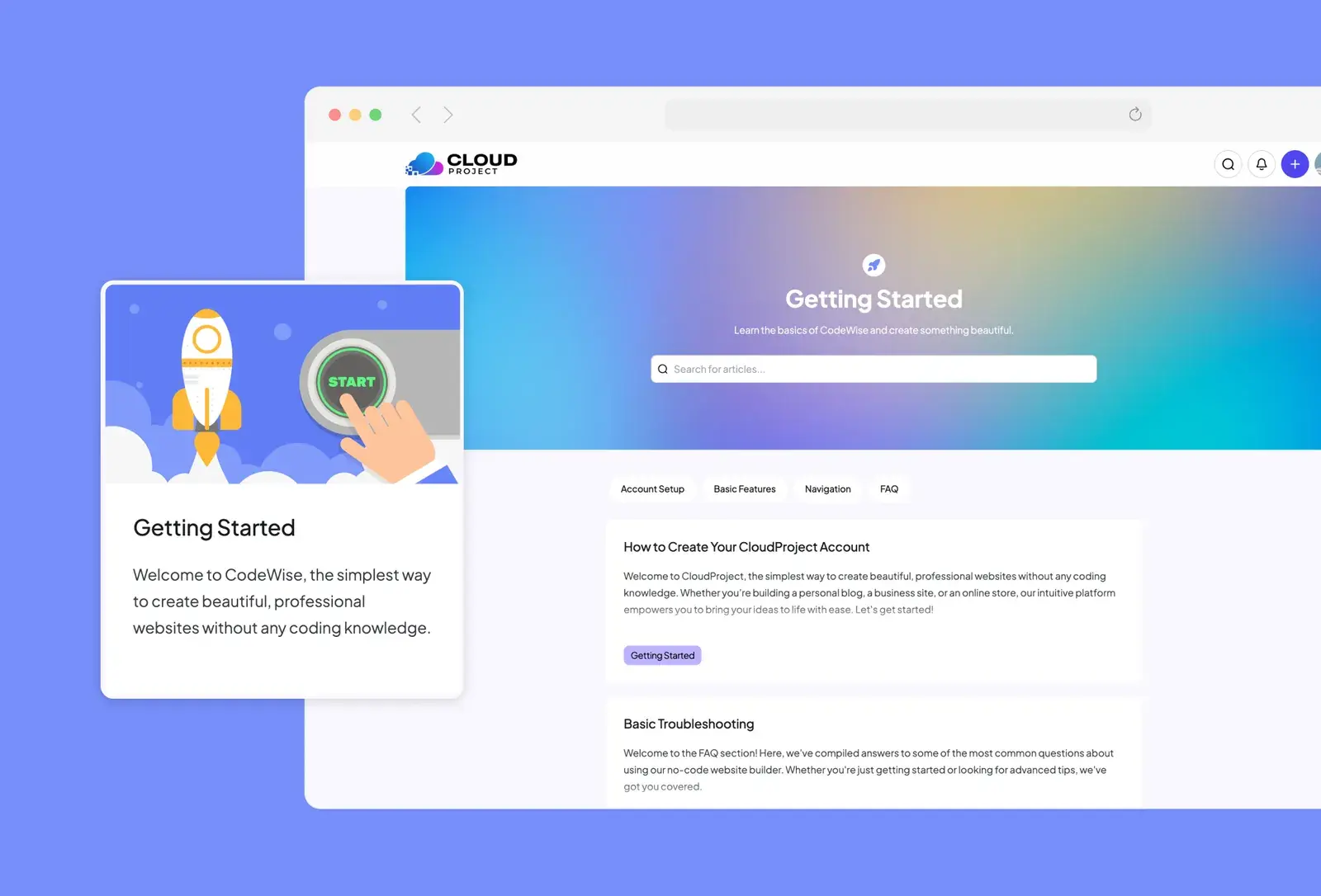 Cloud Project template: getting started