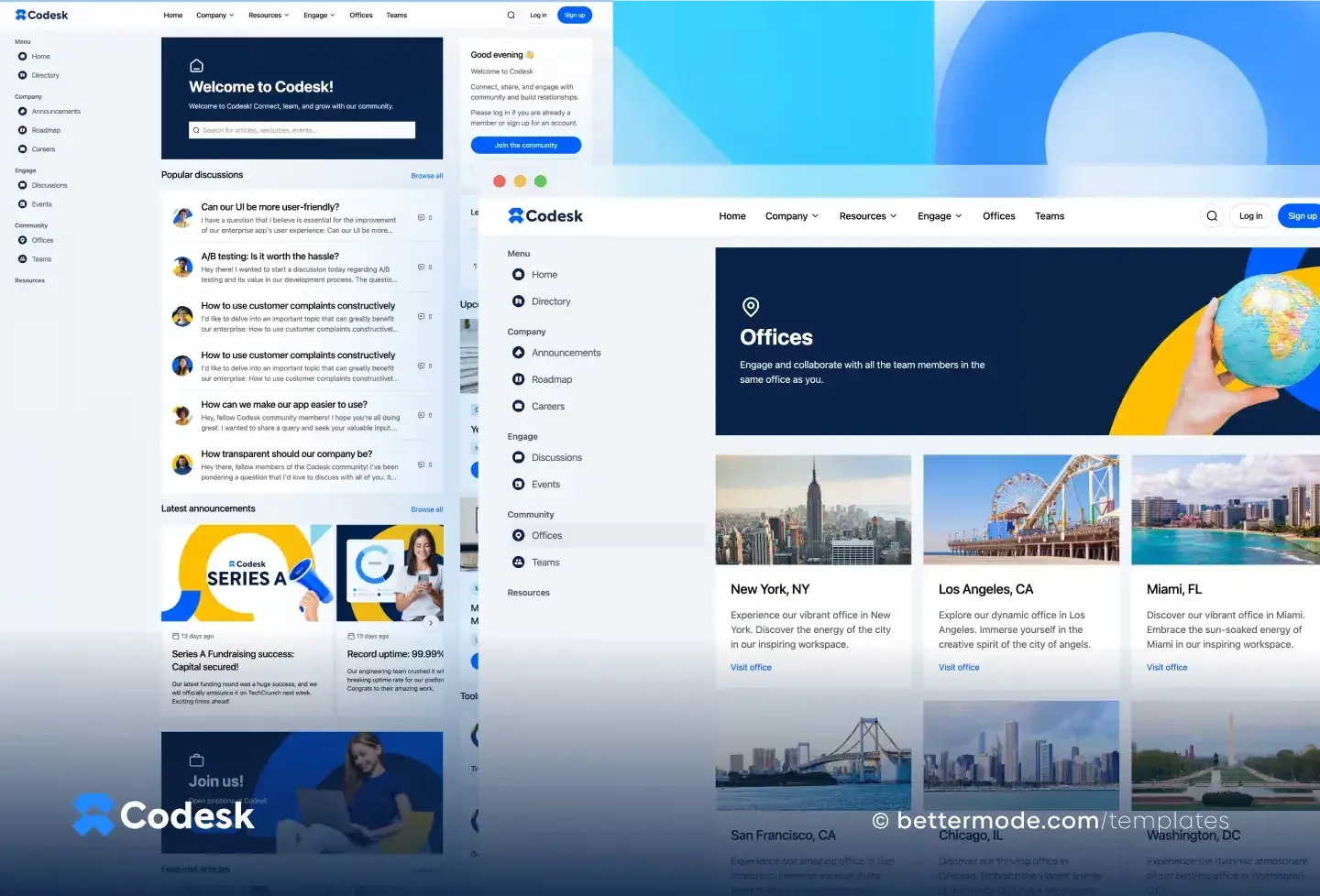 Codesk template: home and offices