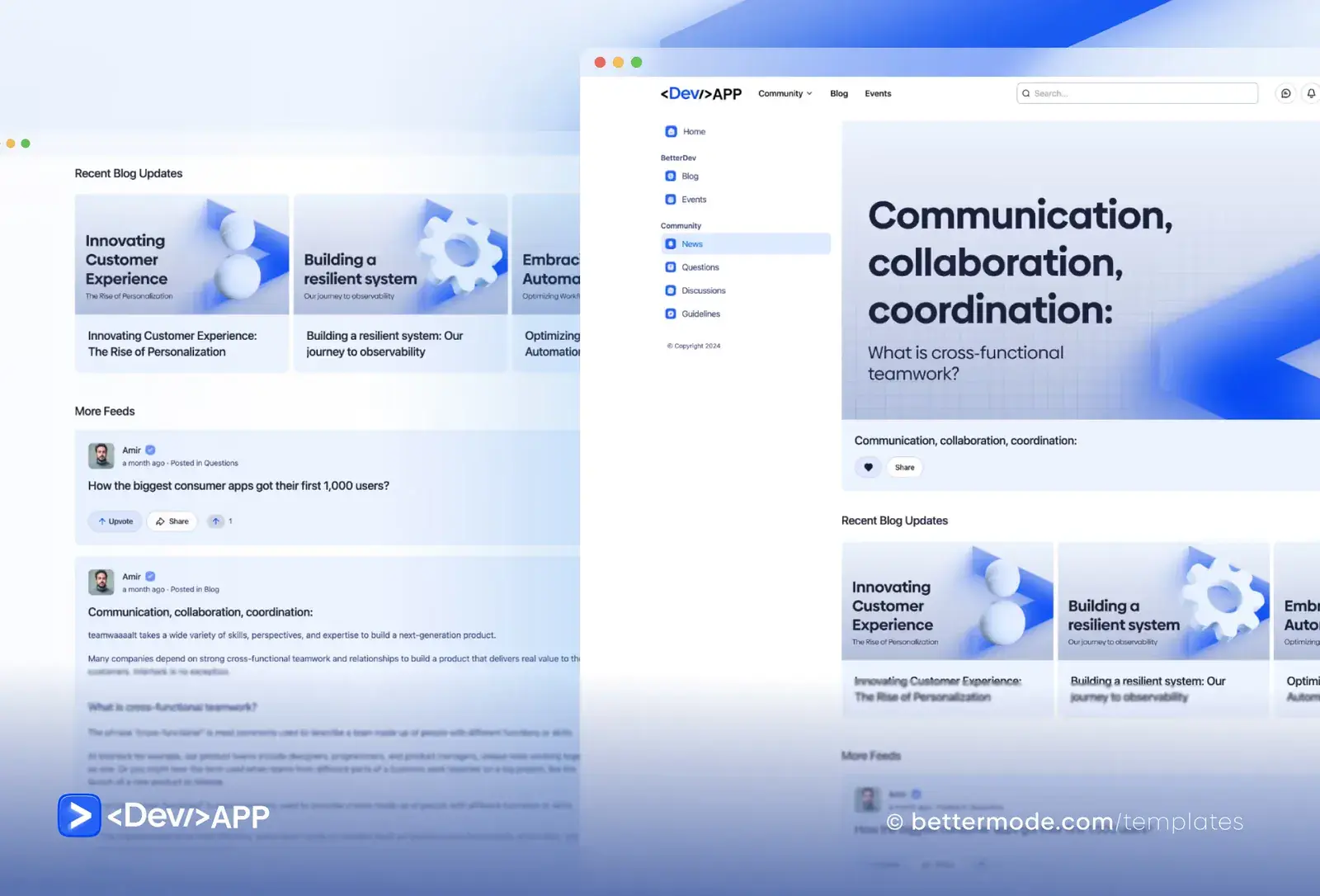 DevApp template: news