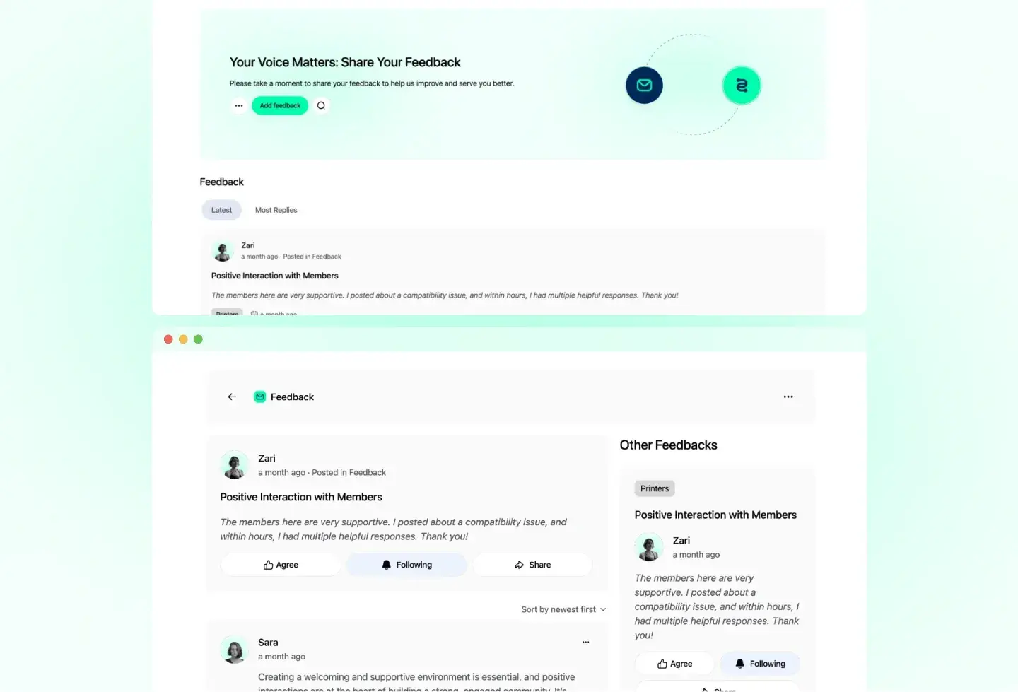 Durablend template: feedback