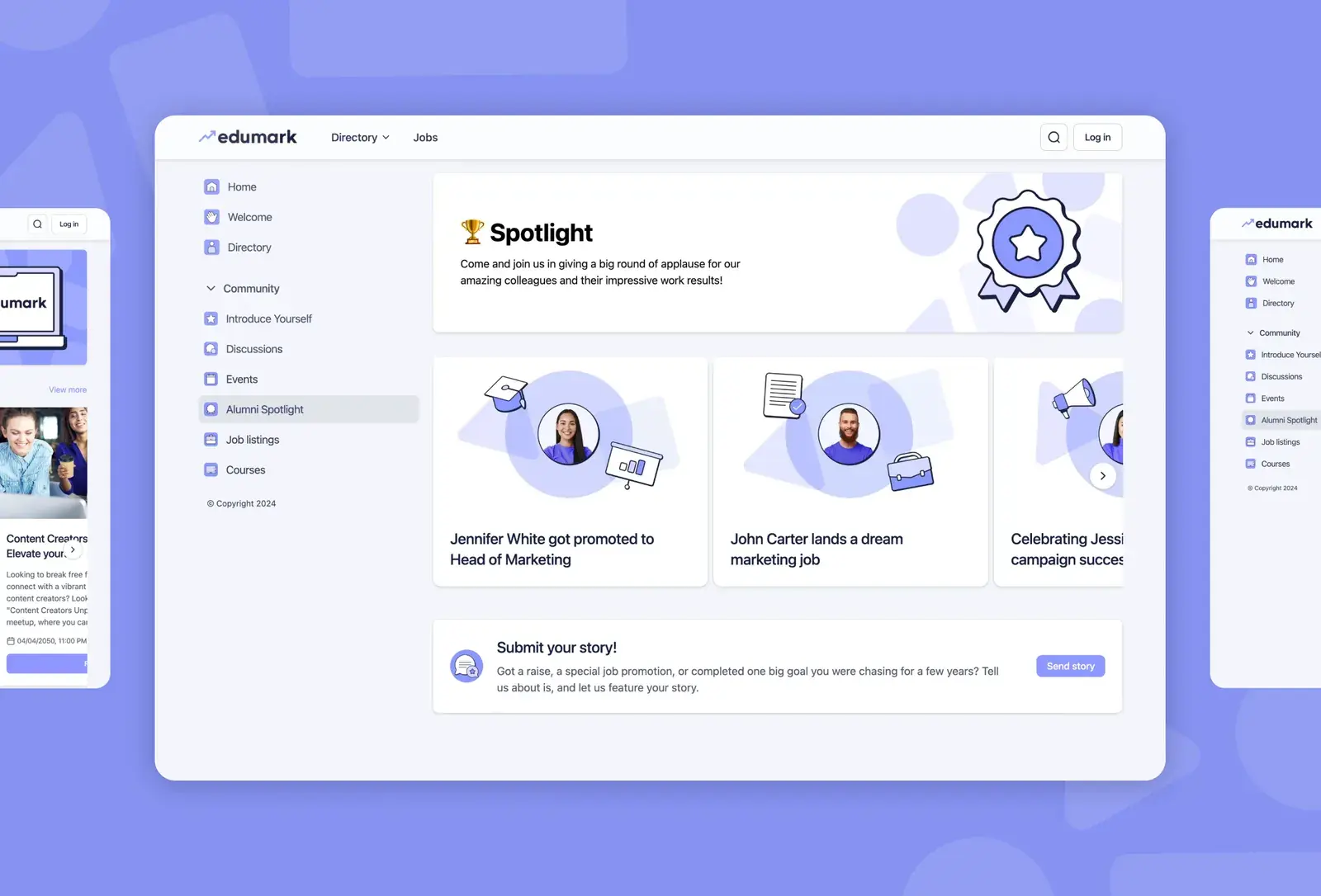 Edumark template: member spotlight