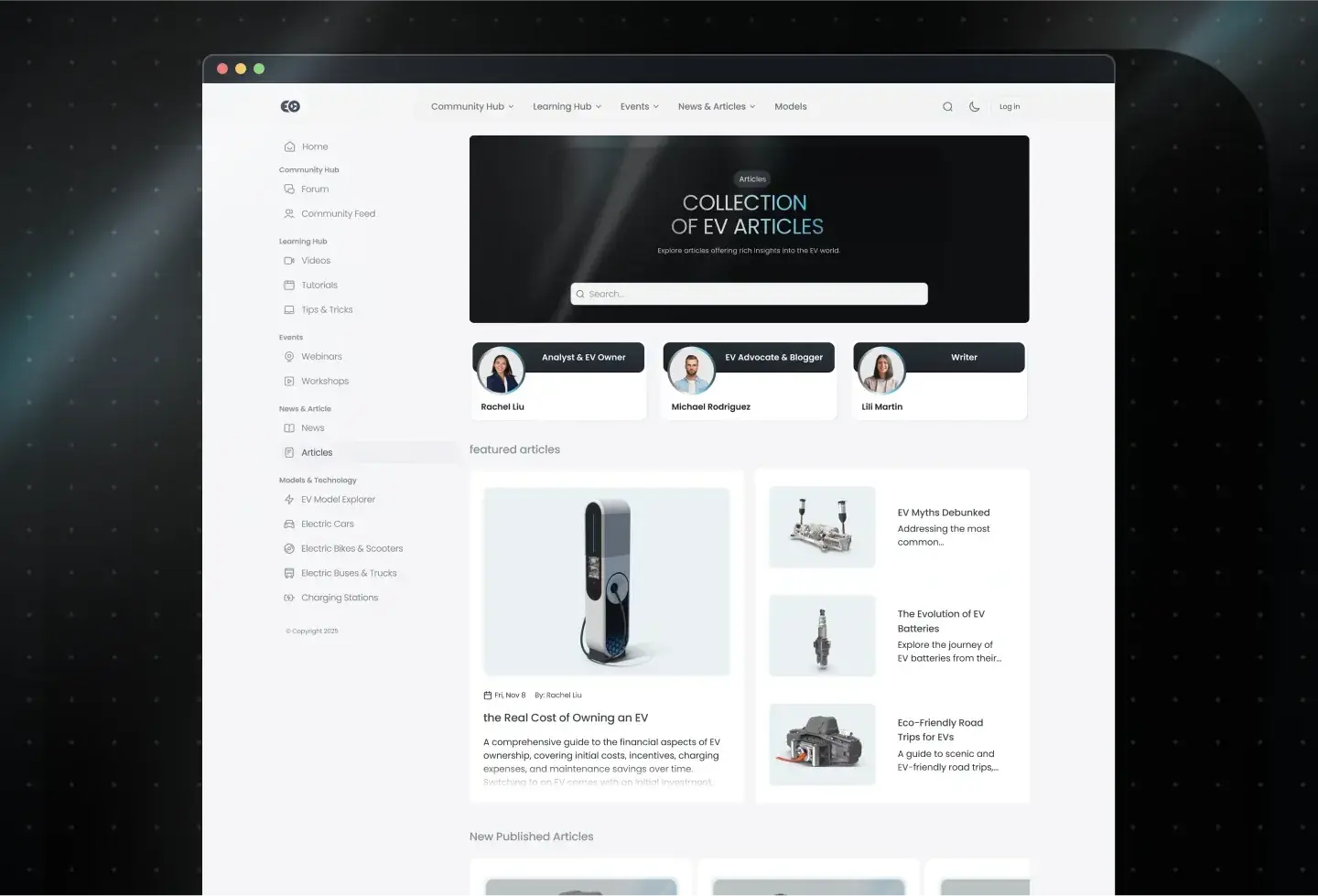 Eveco-hub template: articles