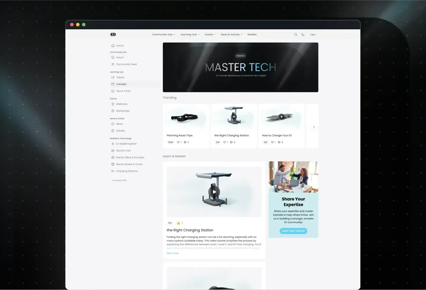 Eveco-hub template: learning hub