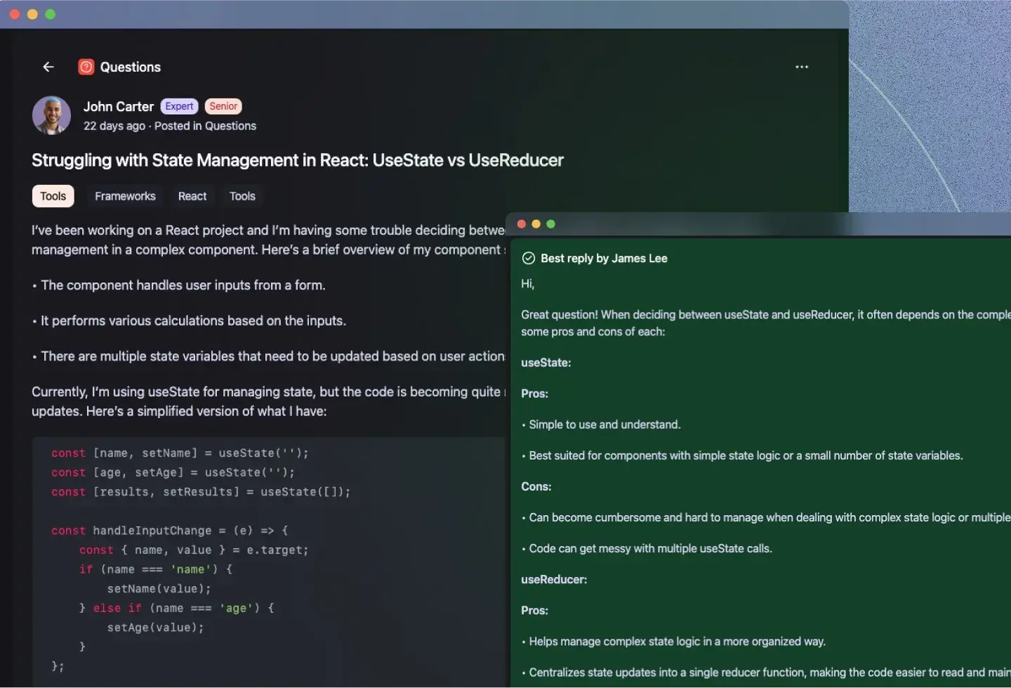 QAhub template: question with best reply